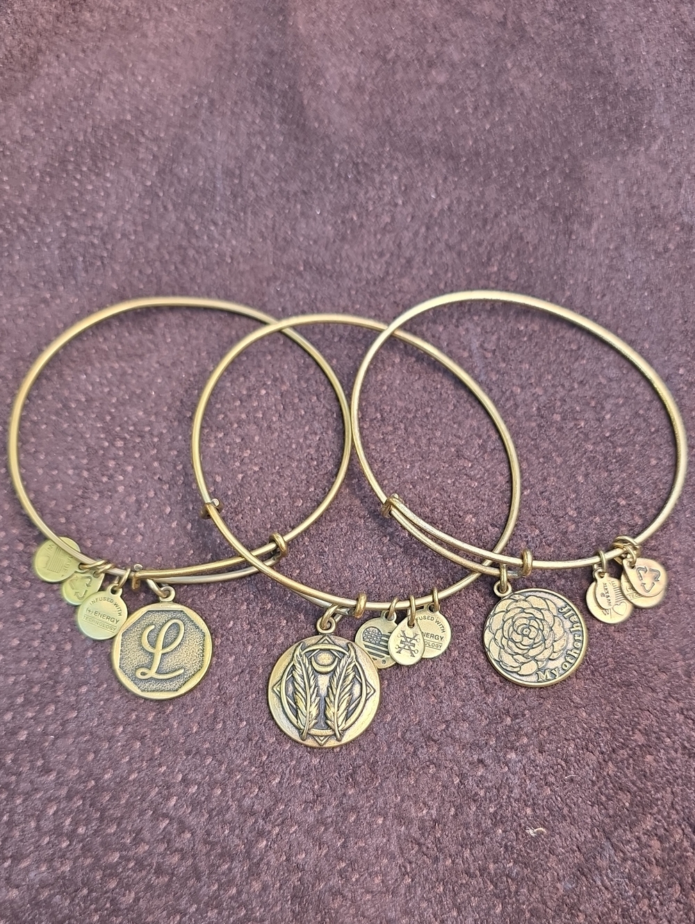 ALEX and ANI Gold-Tone adjustable Wire Bangle Bracelet Trio